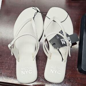 Madden NYC Women's Cream Sandals